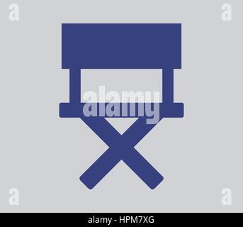 Director chair icon Stock Vector