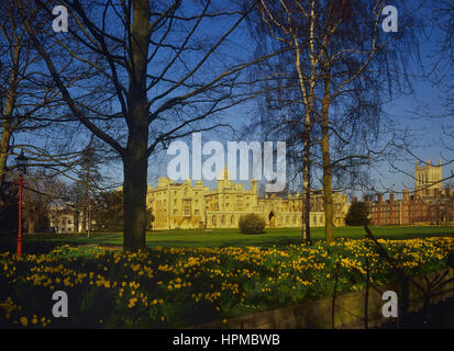 The New Court from The Backs, St John's College, Cambridge, England, UK Stock Photo