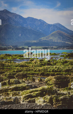 Kaikoura beach, New Zealand Stock Photo