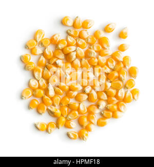 The corn seeds isolated on white background. Stock Photo