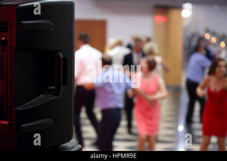 Dancing couples during party or wedding celebration Stock Photo