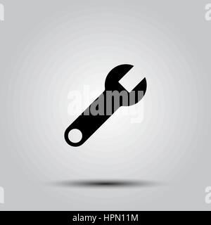 Wrench Icon in trendy flat style isolated on white background. Spanner symbol for your web site design, logo, app, UI. Vector illustration, EPS10. Stock Vector