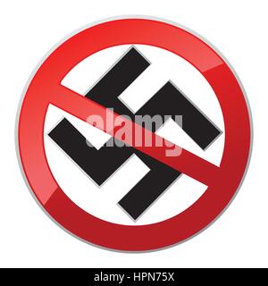 No Nazi sign Stock Vector