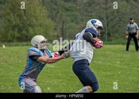 Bor, Serbia - April 17, 2016: Rugby practice match Stock Photo