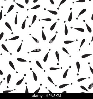 Abstract symbol white ornament.  Exclamation mark seamless pattern. Sign background Stock Vector