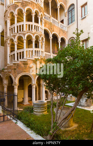 The Scala Contarini del Bovolo is a multi-arch external staircase built for the Contarini family Stock Photo