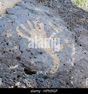 Petroglyph at Petroglyph National Monument, Albuquerque, Mew Mexico, USA Stock Photo