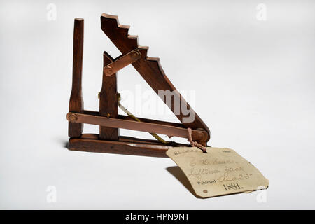 Patent model.  Lifting Jack.  Invented by C. H. Sears and patented Aug. 23, 1881. Stock Photo
