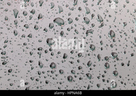 Rain on a windscreen or windshield Stock Photo