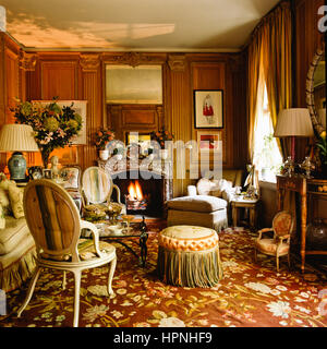 A luxurious Georgian style living room. Stock Photo