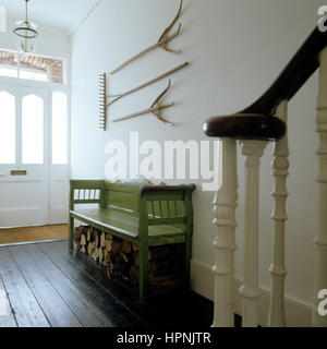A bench in a foyer. Stock Photo