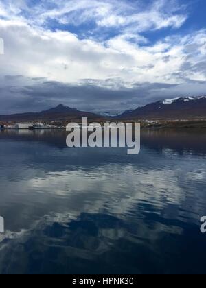 Icelandic fjord - Akureyri. Stock Photo