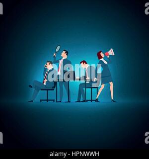 Business concept illustration. Business people working. Elements are layered separately in vector file. Stock Vector