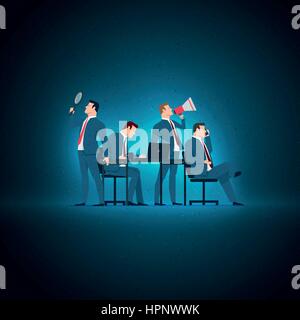 Business concept illustration. Business people working. Elements are layered separately in vector file. Stock Vector