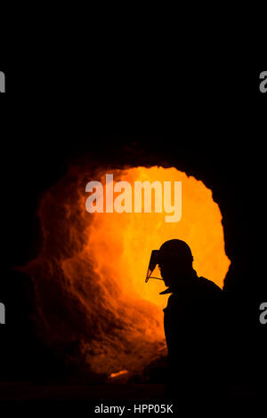 04/04/16 - Tata Steel Scunthorpe - Heavy End - Steel Production Stock Photo