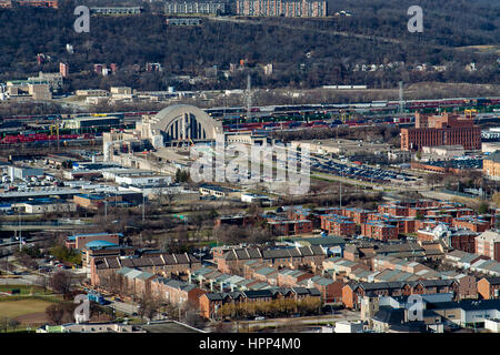 A view from the Carew tower observation deck in downtown Cincinnati Stock Photo