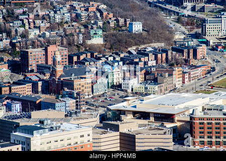 Aerial view of downtown Cincinnati, Ohio Stock Photo