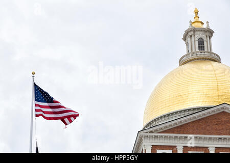 Massachusetts State House Dome Stock Photo