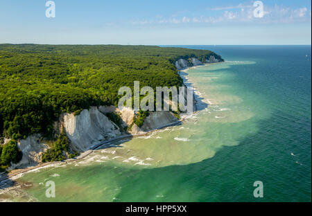 Chalk coast in Sassnitz, Jasmund National Park, Rügen, Baltic coast, Mecklenburg-Western Pomerania, Germany Stock Photo