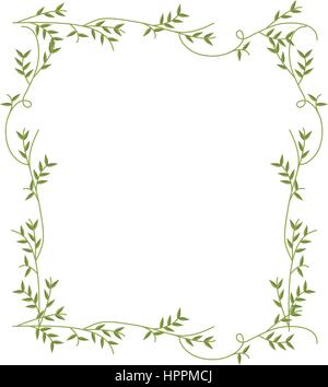square frame with creepers and red flowers Stock Vector Image & Art - Alamy