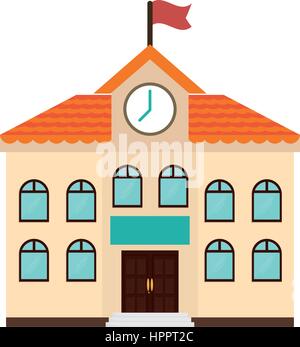 School building isolated Stock Vector