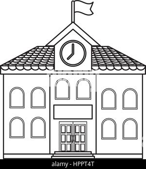 School building isolated Stock Vector