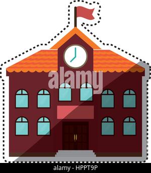 School building isolated Stock Vector