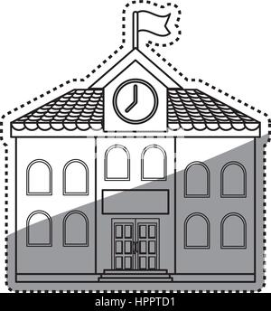 School building isolated Stock Vector
