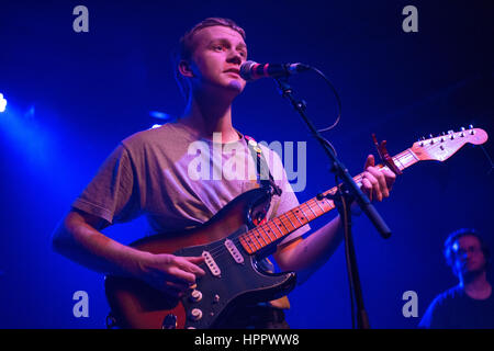 Evan Stephens Hall of Pinegrove performs at Scala, London on February ...