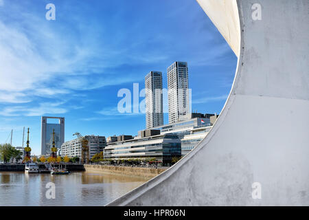 MAY 20, 2015 Puerto Madero, Buenos Aires Cityscape. touristic destination in Buenos Aires, Argentina Stock Photo