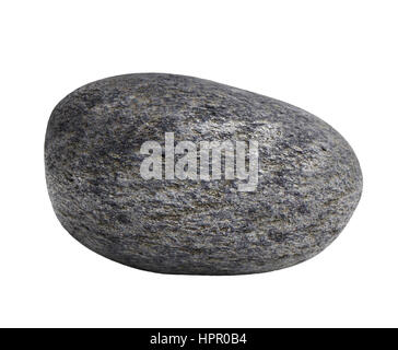 natural gray stone close-up isolated on white background Stock Photo