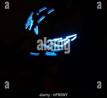 Blurred lights - long exposure Stock Photo