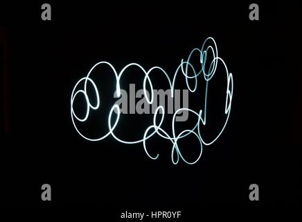Blurred lights - long exposure Stock Photo
