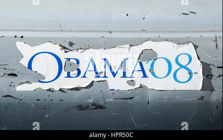 Obama 08 bumper sticker Stock Photo