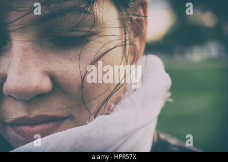 Sad woman concept Stock Photo