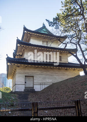 The Fujimi Yagura, a defence keep of The Edo Castle, Tokyo Imperial Palace. Stock Photo