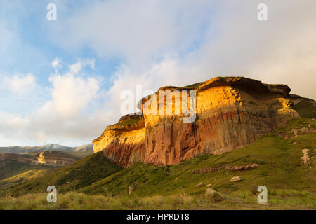 Mushroom Rock is a famous natural landmark found in Golden Gate Highlands National Park, South Africa. Stock Photo