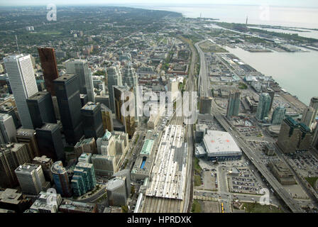 Aerial view of downtown Toronto Stock Photo