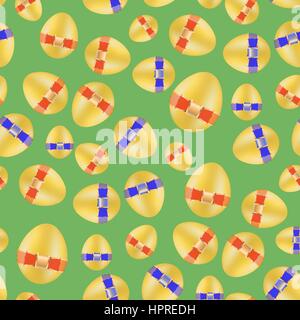 Easter Eggs Greeting Card Stock Vector