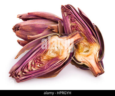 sliced artichoke isolated Stock Photo