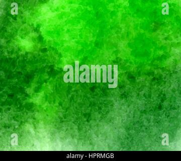 Green watercolor hand drawn stain background for you eco design. Vector abstract watercolour paper grain textured stain Stock Vector