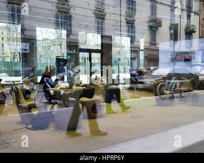 Microsoft House in Milan, Italy at Fondazione Giacomo Feltrinelli in Porta Volta, opened Feb 2017 Stock Photo