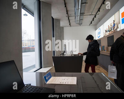 Microsoft House in Milan, Italy at Fondazione Giacomo Feltrinelli in Porta Volta, opened Feb 2017 Stock Photo