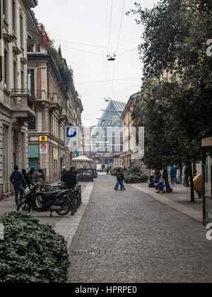 Microsoft House in Milan, Italy at Fondazione Giacomo Feltrinelli in Porta Volta, opened Feb 2017 Stock Photo