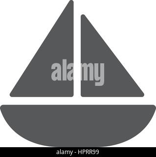 Sailing yacht icon in flat style Stock Vector Image & Art - Alamy