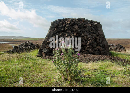 Peat stack on South Uist, Outer Hebrides