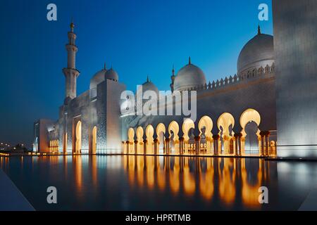 Mosque in Abu Dhabi, the capital city of the United Arab Emirate Stock Photo