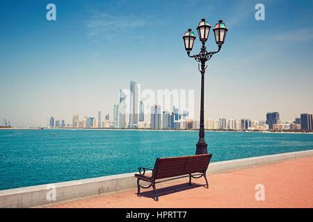 Abu Dhabi skyline - United Arab Emirates Stock Photo