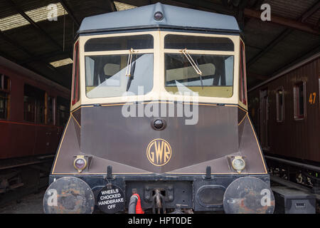 GWR heritage railcar at Didcot railway centre