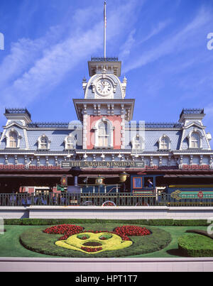Magic Kingdom Railway Station entrance at Walt Disney World Resort, Orange County, Orlando, Florida, United States of America Stock Photo